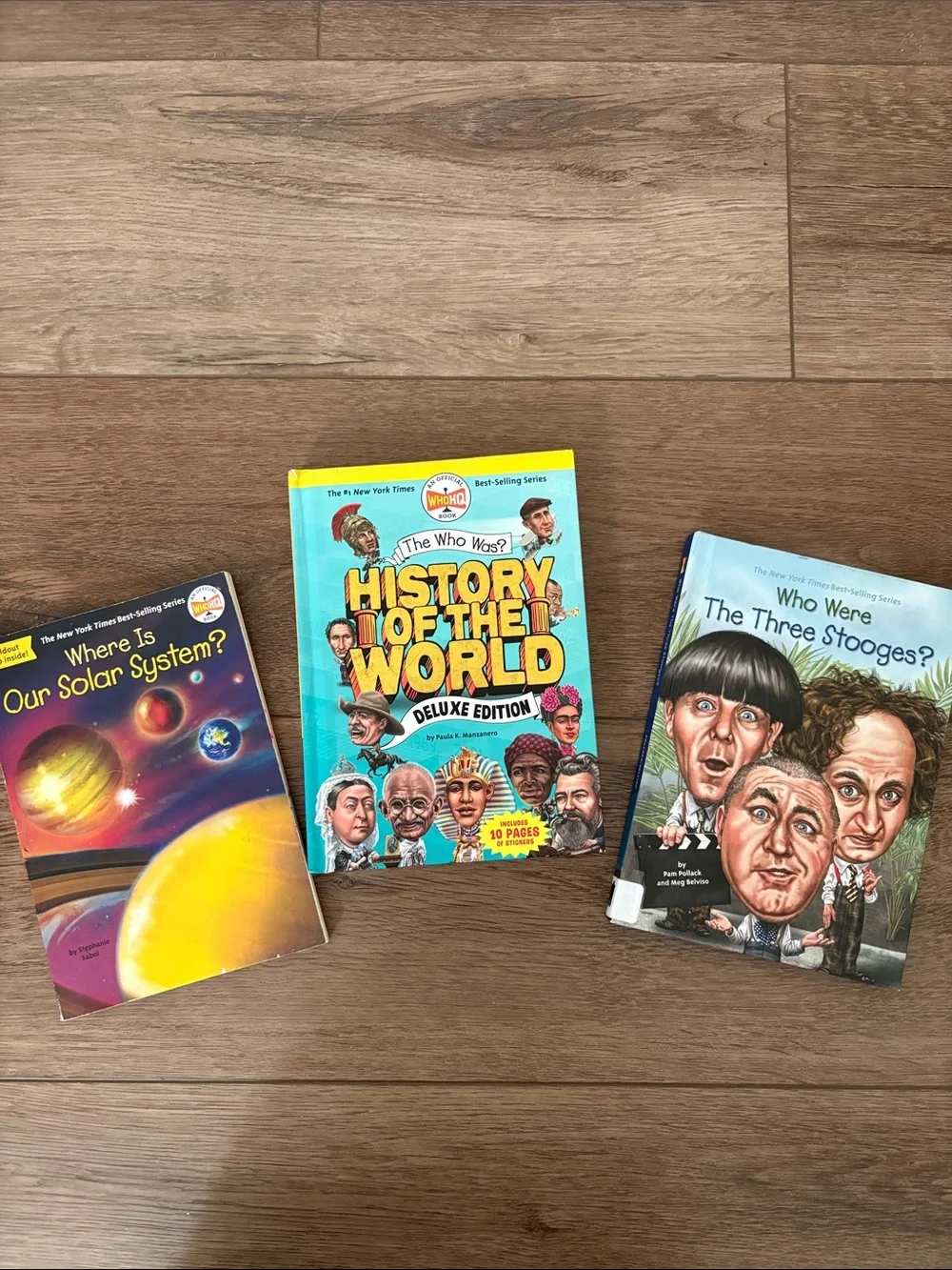 Set of 3 Who Was Where Is History of the World Deluxe Edition - Kids Books